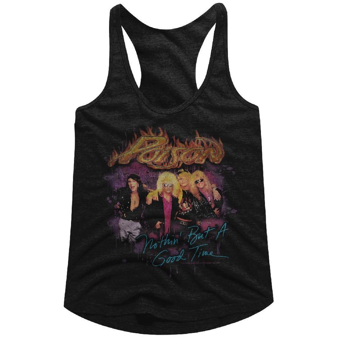 Poison Cat Good Time Distressed Women's Racer Back Tank Top