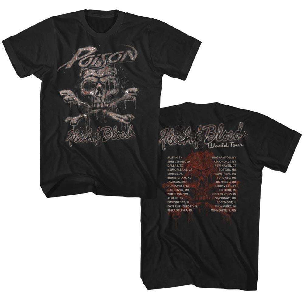 Shirt Poison Flesh and Blood World Tour T-Shirt