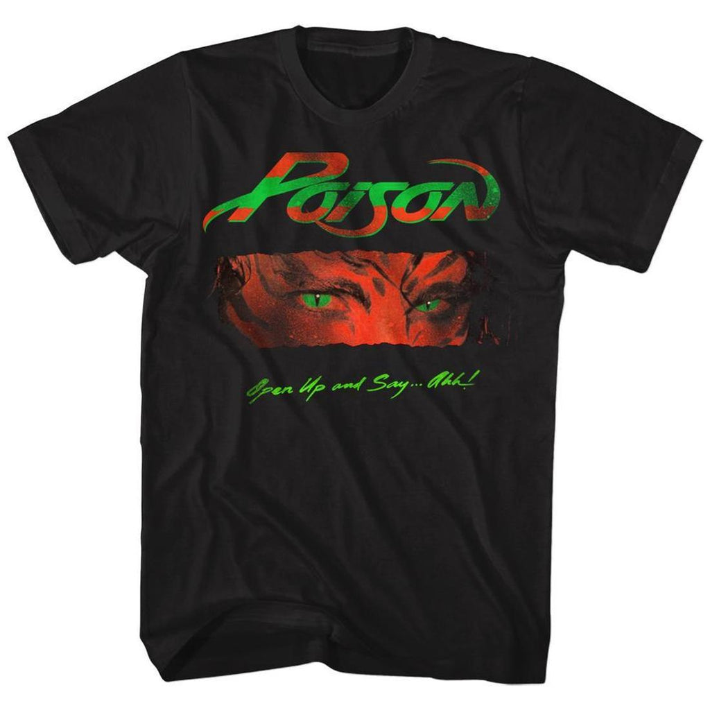 Poison Open Up and Say Ah Album Cover Slim Fit T-Shirt