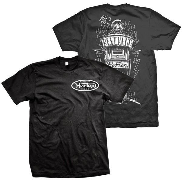 M Reverend Horton Heat Gas Pump Black T-Shirt MEDIUM VT1007-TSM