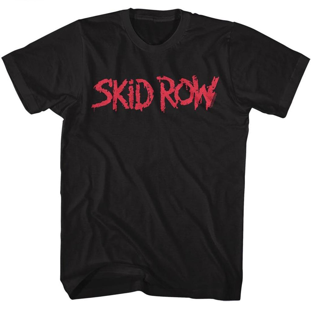 Skid Row Logo Black Slim Fit T-Shirt
