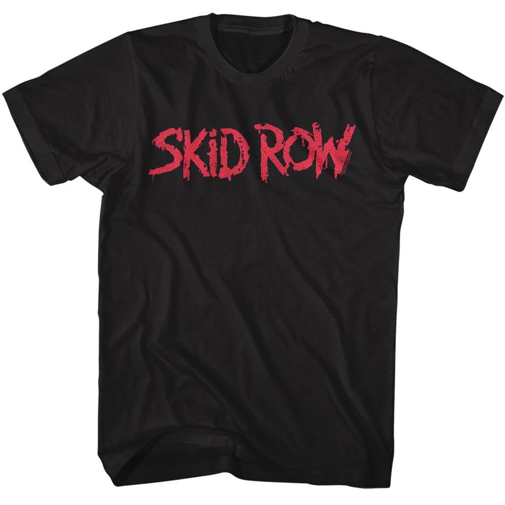 Skid Row Logo Black Slim Fit T-Shirt
