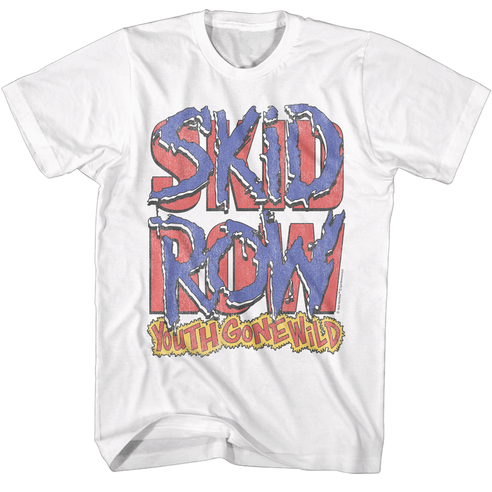 Skid Row Youth Gone Wild White T-Shirt | Forbidden Geek Skid Row Youth Gone Wild White T-Shirt | Forbidden Geek