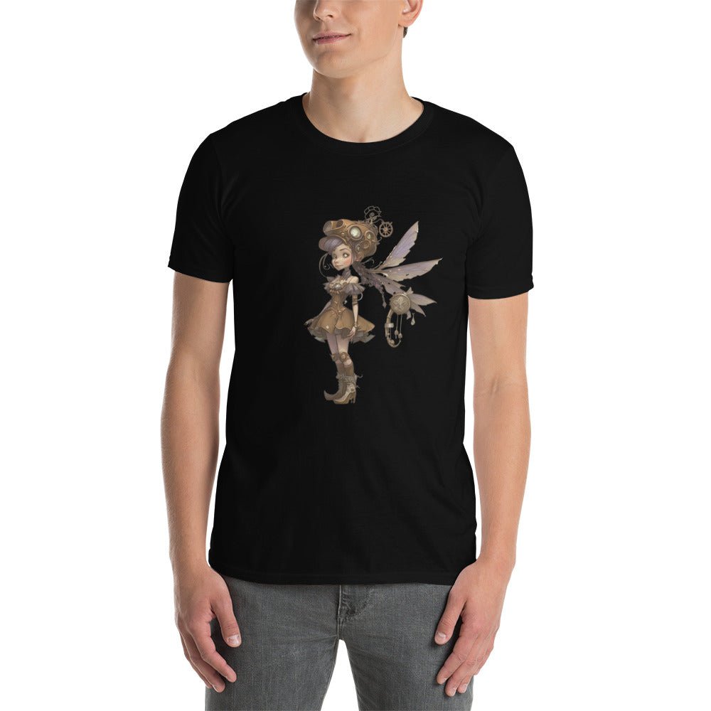 Black / S Steampunk Clockwork Fairy Tattered Wings T-Shirt
