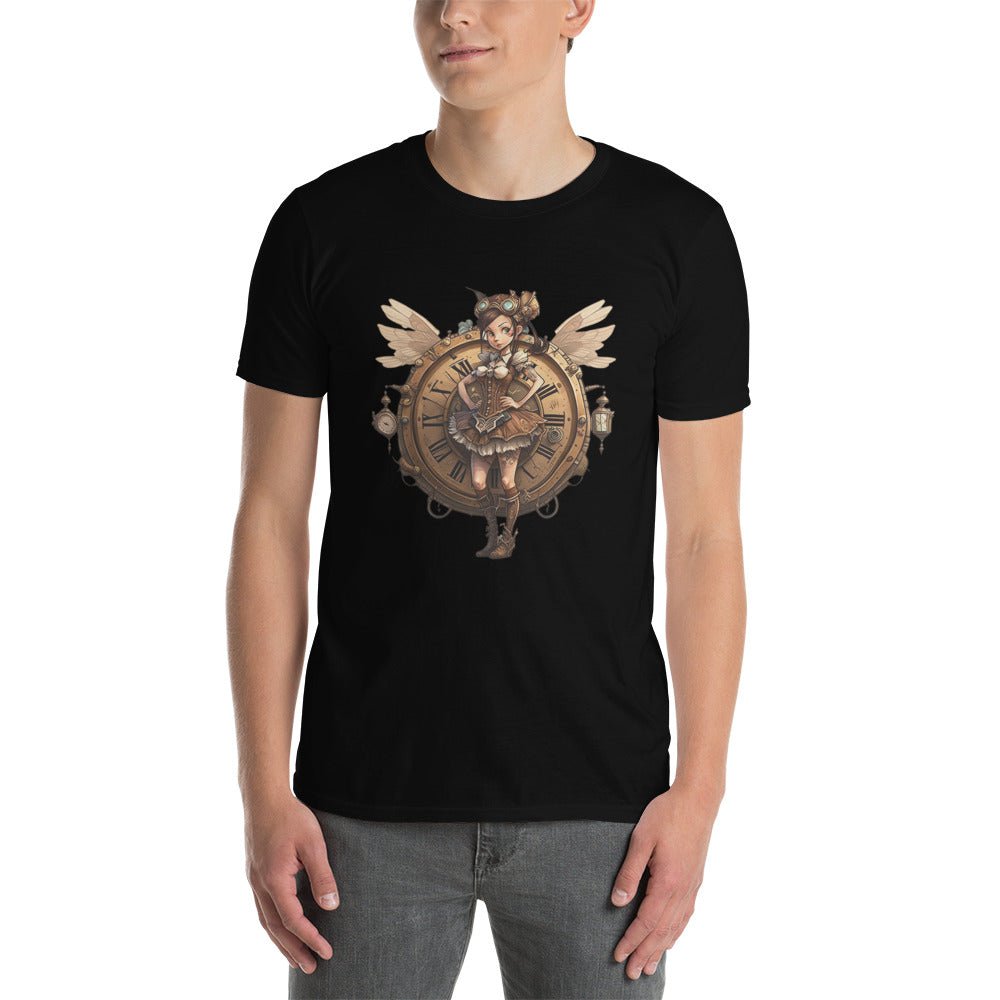 Black / S Steampunk Fairy Brass and Tats T-Shirt