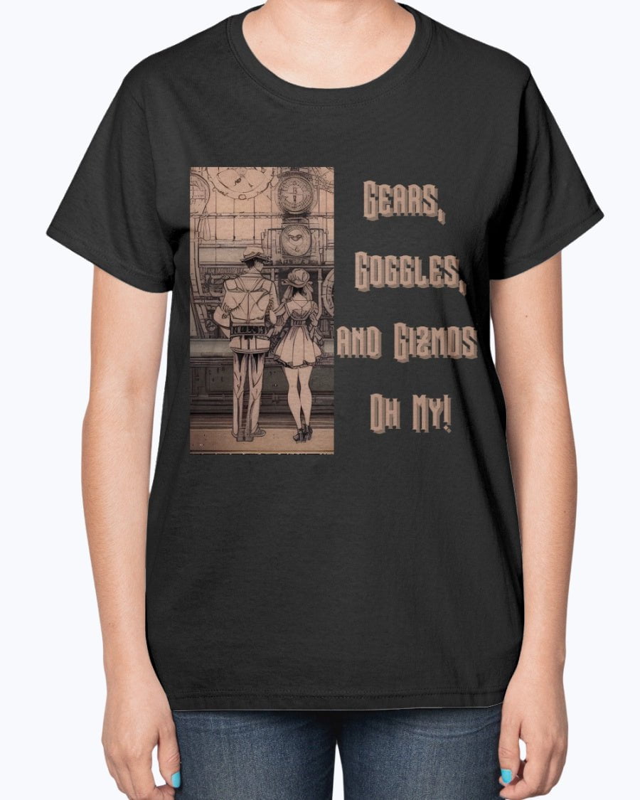 Shirts Black / XS Steampunk Gears, Goggles and Gadgets Oh My Womens T-Shirt