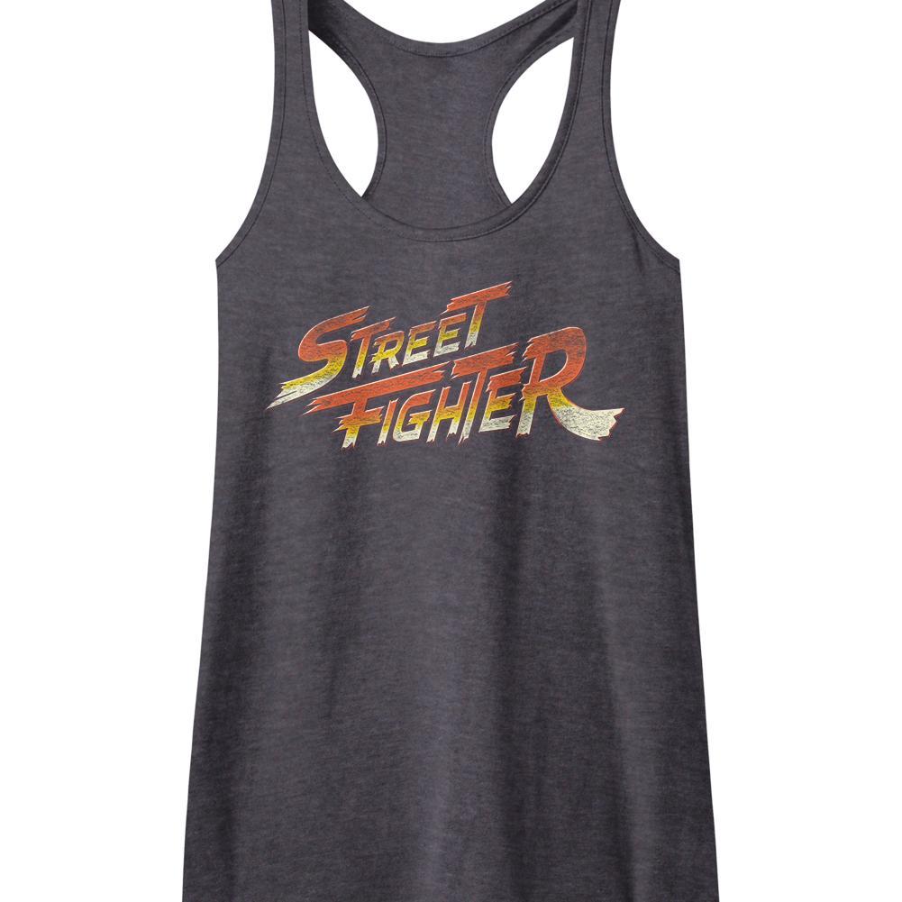 Shirt Street Fighter Logo Juniors Racer Back Tank Top