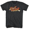 Street Fighter Logo Black Heather Soft Fit T-Shirt