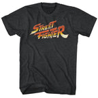 Street Fighter Logo Black Heather Soft Fit T-Shirt