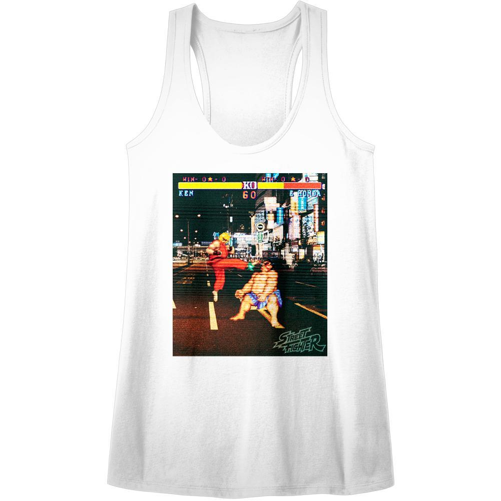 Street Fighter The Real Street Fighter Women's Racer Back Tank Top