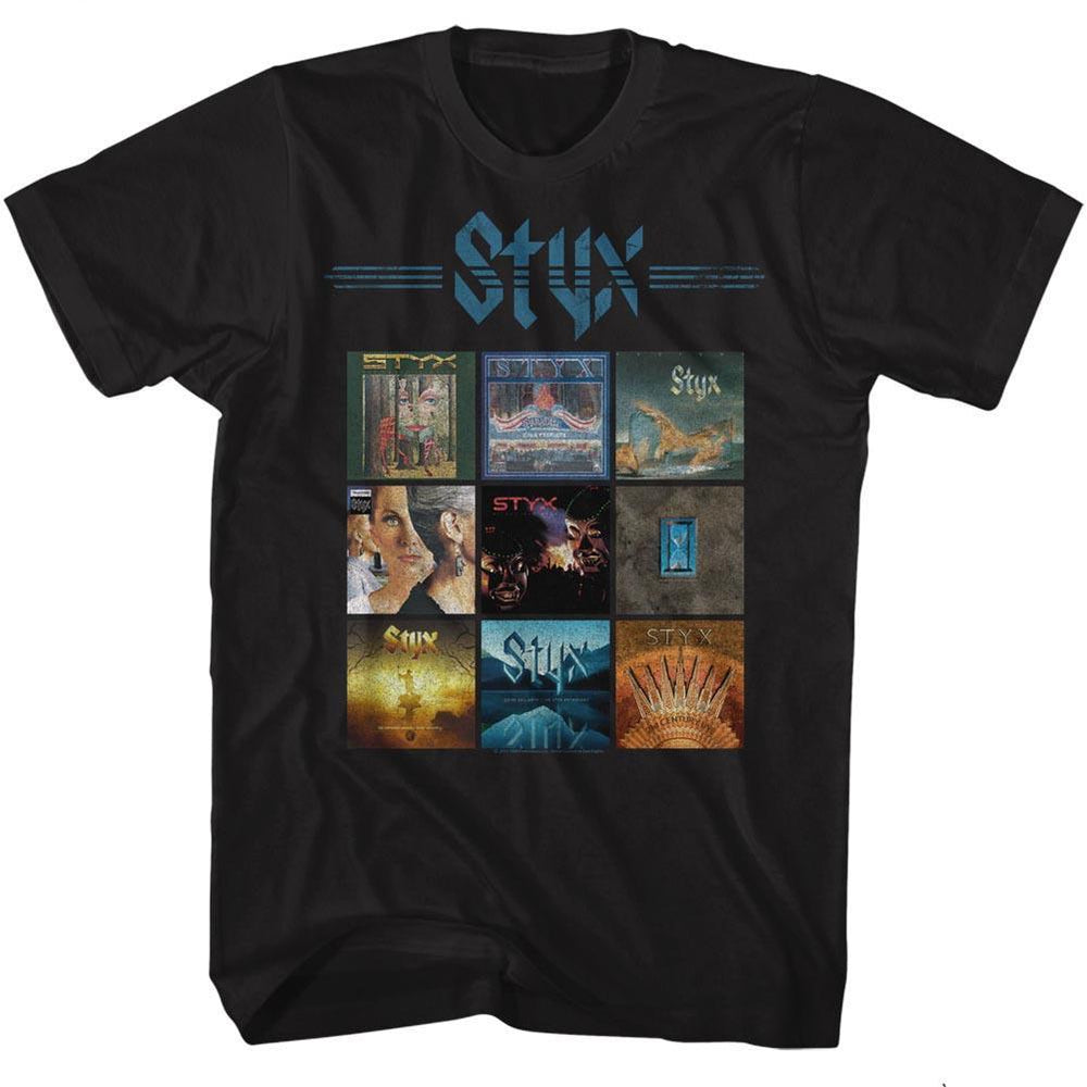 Shirt Styx Album Grid Black T-Shirt