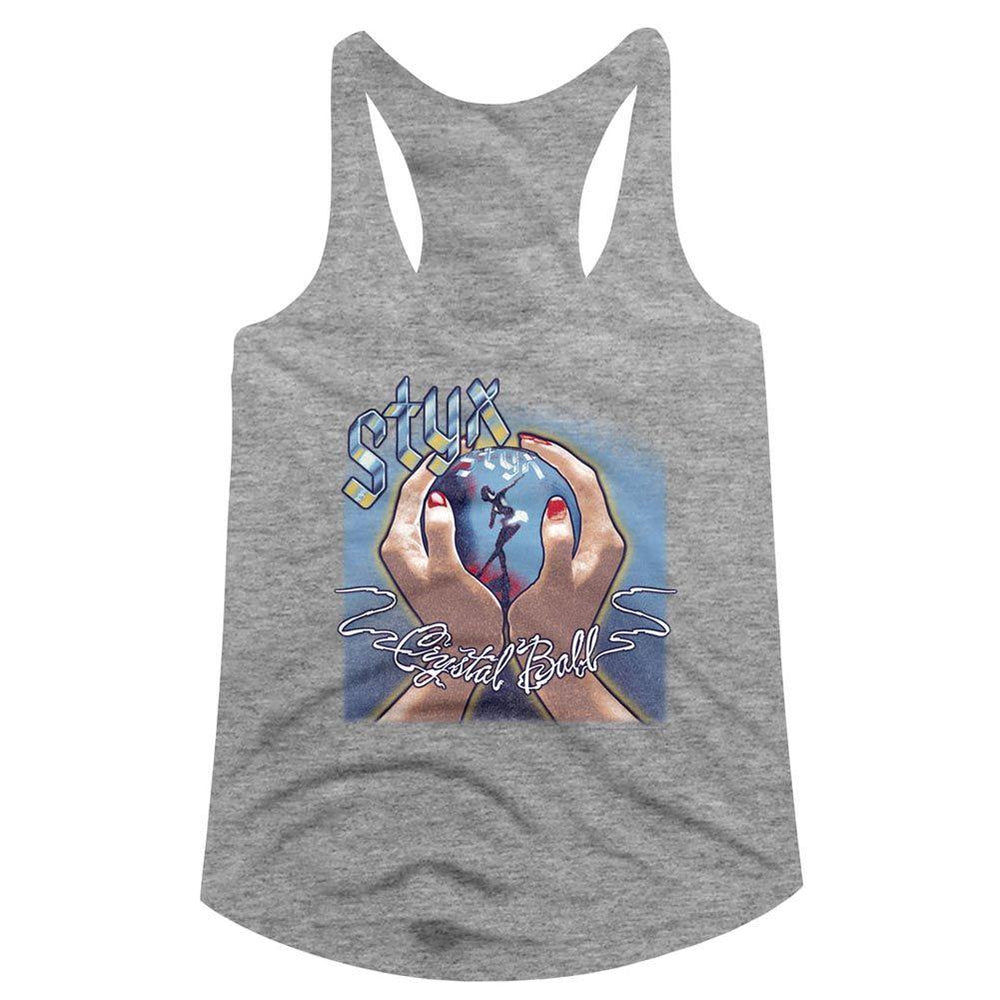 Women's Shirts Styx Crystal Ball Grey Women's Racerback Tank Top