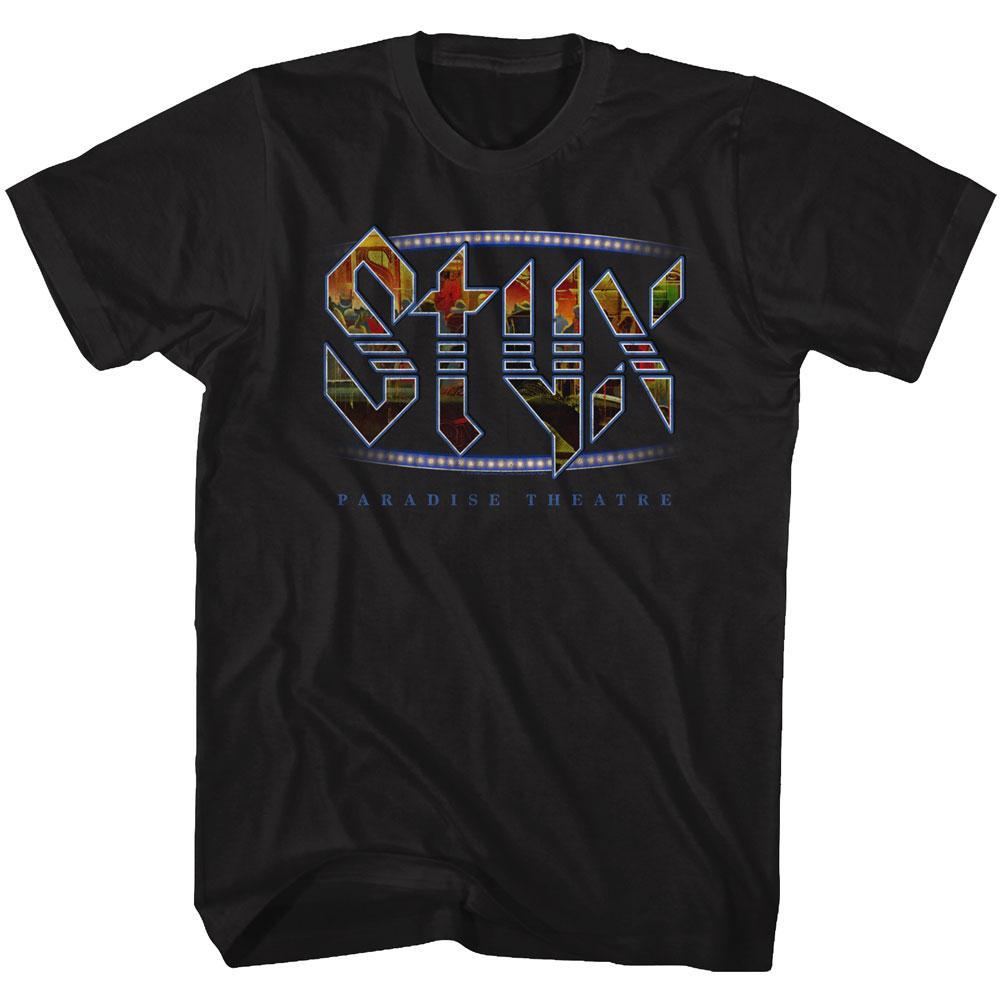 Shirt Styx Paradise Theater Logo Black T-Shirt