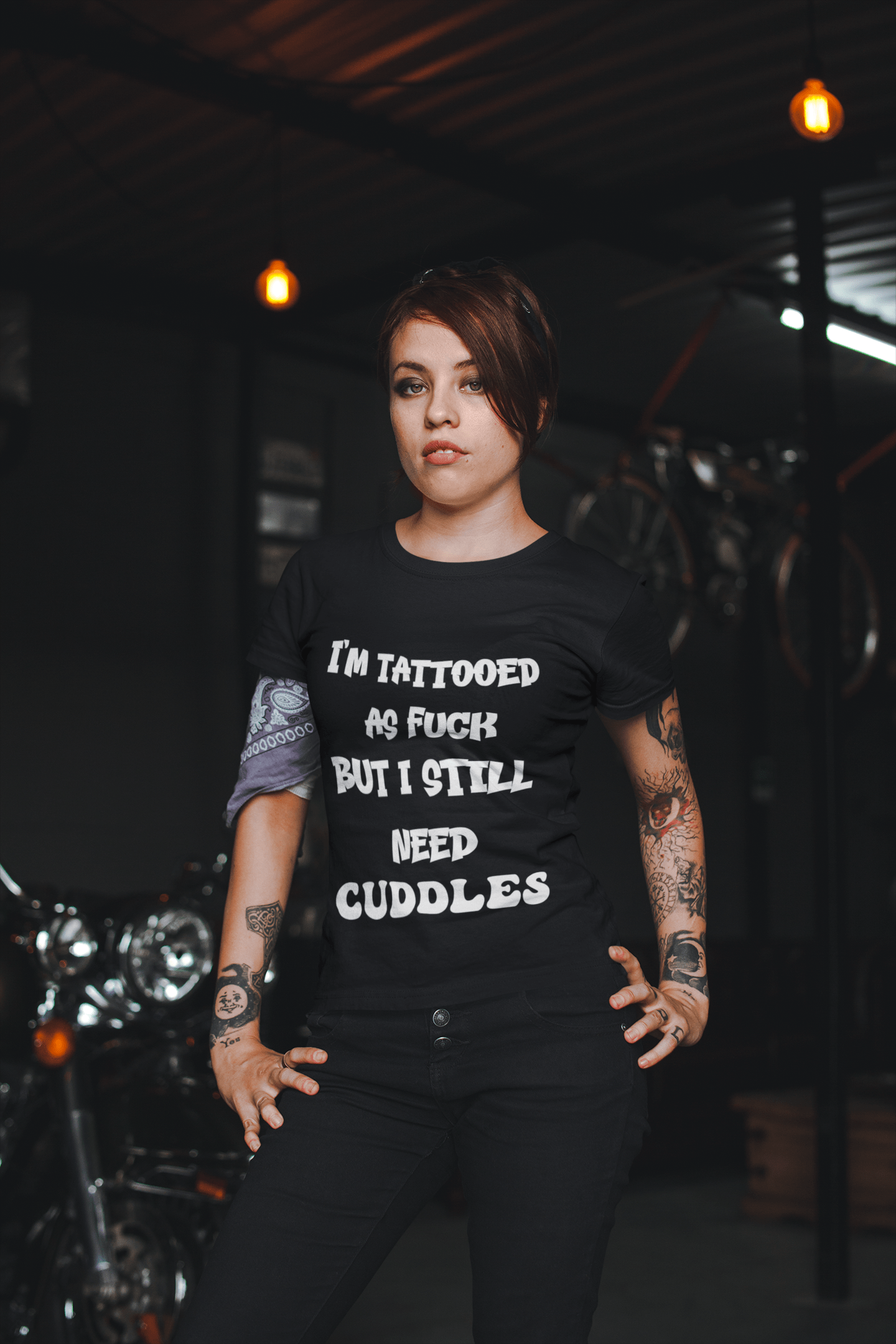 Tattooed AF But I Still Need Cuddles Women's Premium T-shirt