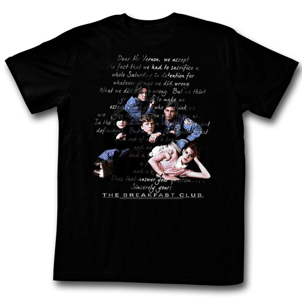 Shirt The Breakfast Club Letters T-Shirt