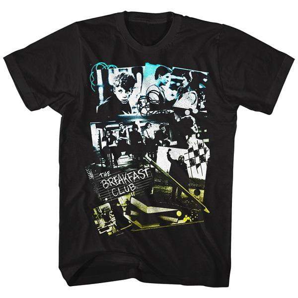 The Breakfast Club Photo Collage Black T-Shirt