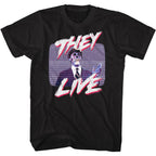 They Live - Alien Speech Black Slim Fit T-Shirt