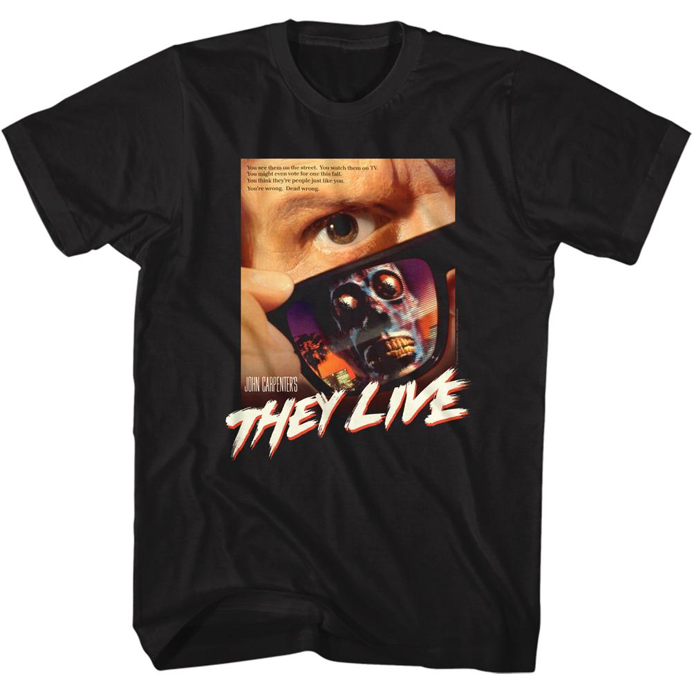 They Live - Movie Poster Slim Fit T-Shirt