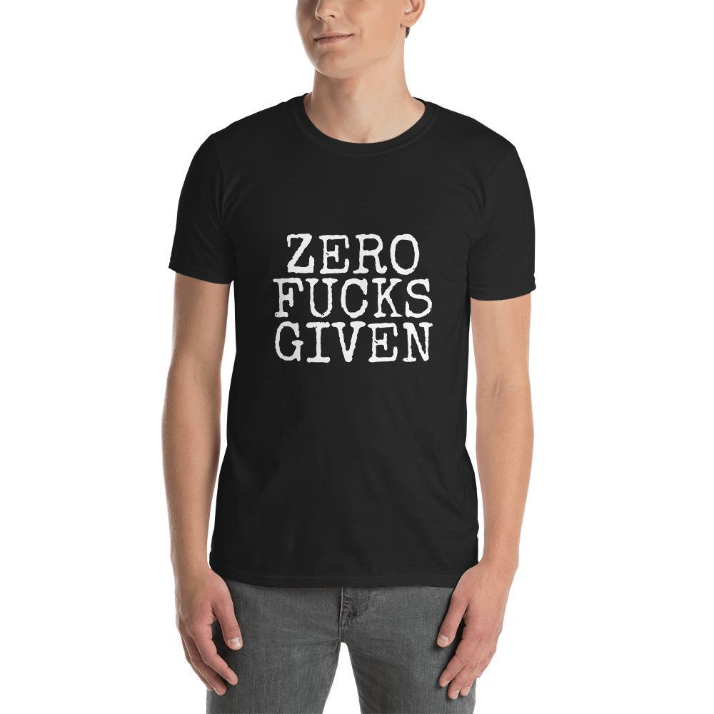  S Zero F*cks Given Black T-Shirt