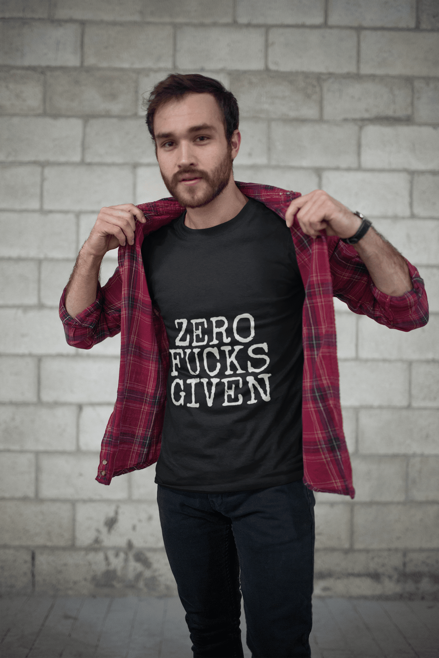 Zero F*cks Given Black T-Shirt