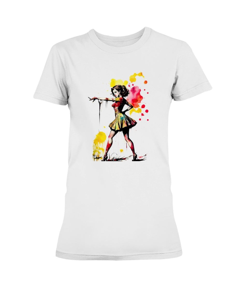 White / XS Zombie A Go Go Pin Up Girl Women's T-Shirt FUEL-52E6BA8