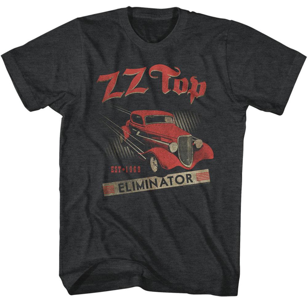 ZZ TOP Eliminator Est 69 Black Heather Slim Fit T-Shirt