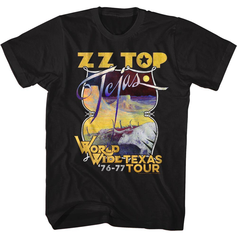 Shirt ZZ TOP World Wide Texas 76 Tour Slim Fit T-Shirt